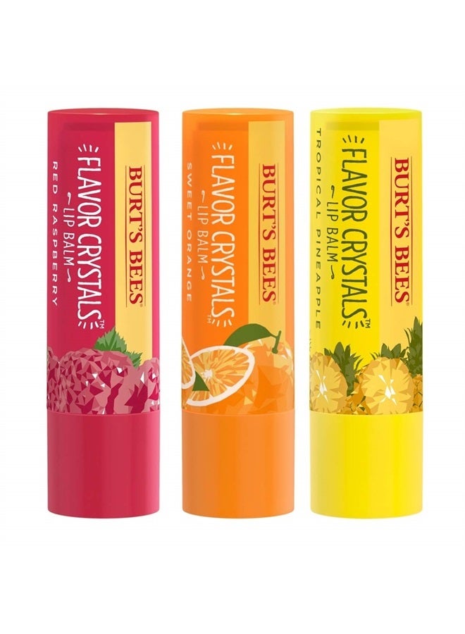 Burt's Bees بلسم شفاه كريستالات النكهة 100% طبيعي، توت العليق الأحمر مع شمع النحل ومستخلصات الفاكهة - 1 أنبوب، 0.16 أونصة - Image 2