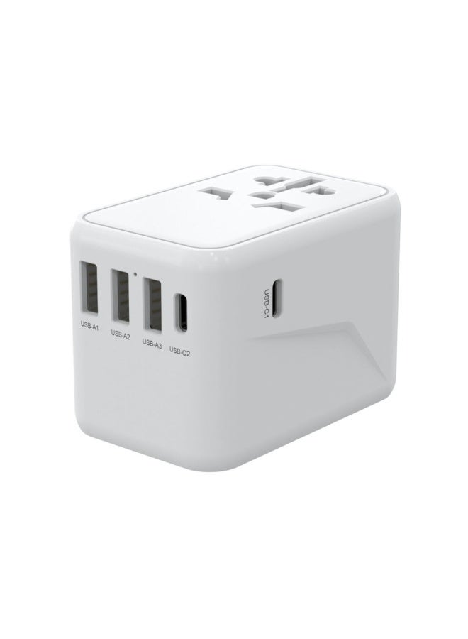 محول USB عالمي للمقابس الكهربائية | شاحن حائط سريع عالمي | محول سفر عالمي USB من النوع C | شحن سريع PD بقوة 45 واط - Image 2