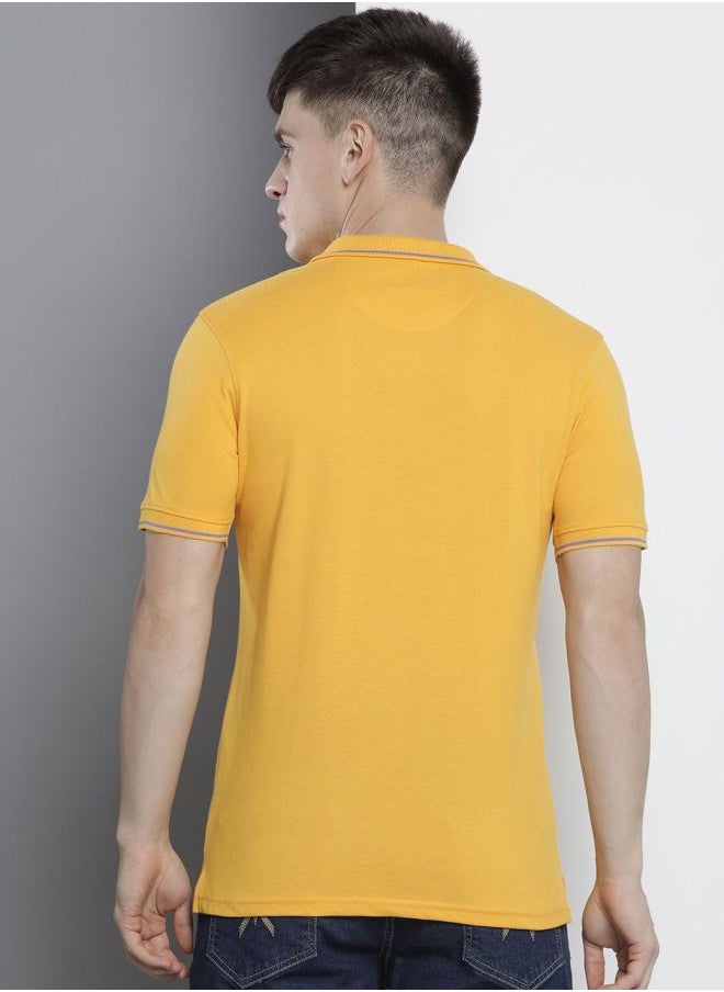 The Indian Garage Co - Men Slim Fit Solid Polo Collar Tshirt - Image 1