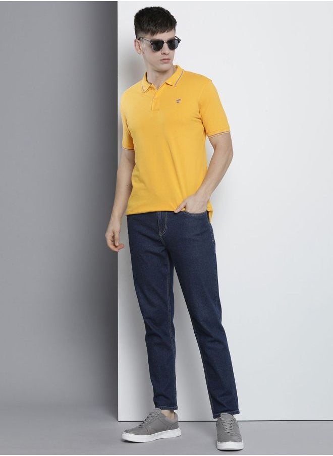 The Indian Garage Co - Men Slim Fit Solid Polo Collar Tshirt - Image 1