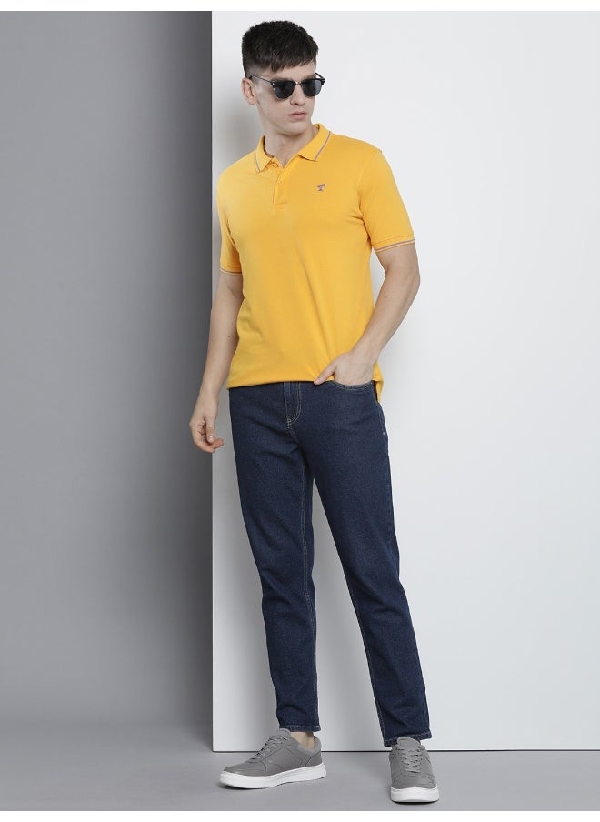 The Indian Garage Co - Men Slim Fit Solid Polo Collar Tshirt - Image 1