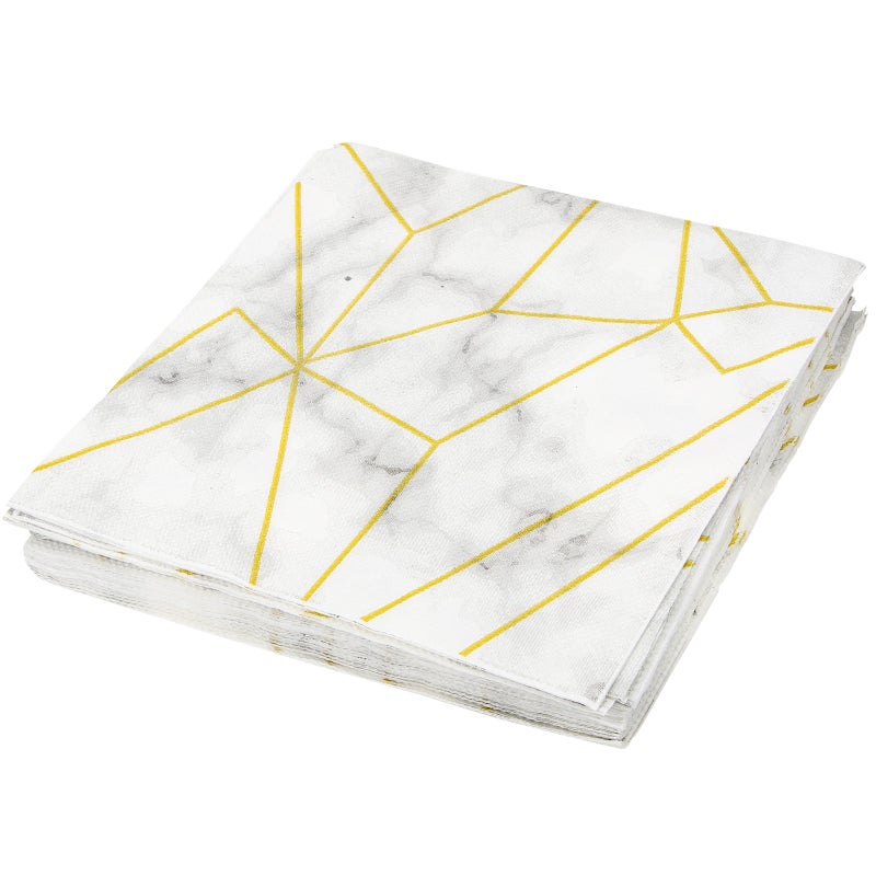 2 Bags Marble Paper Guest Towel Napkins Marbled Table Napkins Dinner Napkins Table Decoration - Image 1
