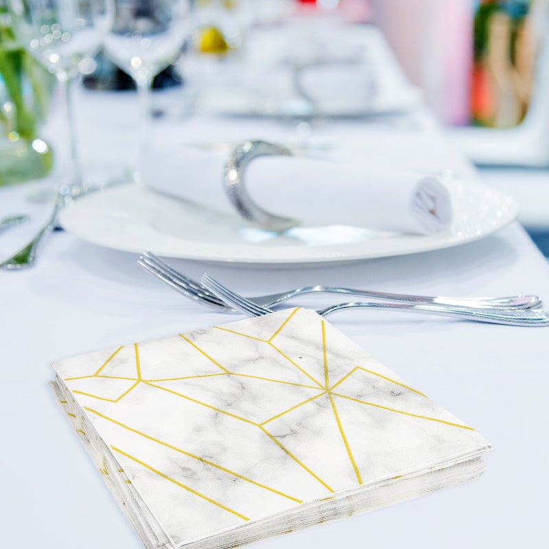 2 Bags Marble Paper Guest Towel Napkins Marbled Table Napkins Dinner Napkins Table Decoration - Image 3