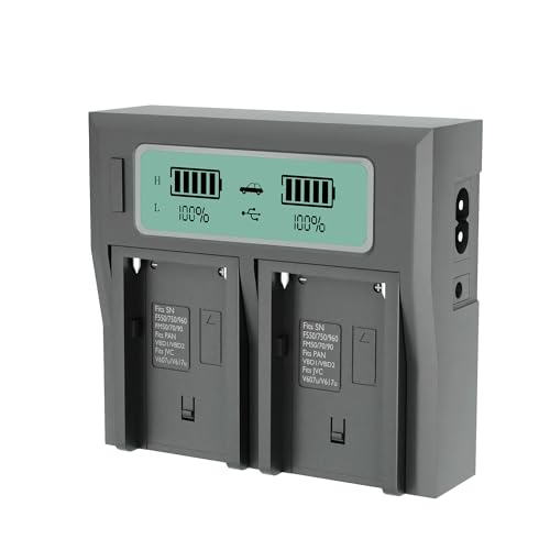 Welborn Dual LCD Camera Battery Charger for NP-F980 Batteries – Fast & Safe Charging, USB Powered - Image 2