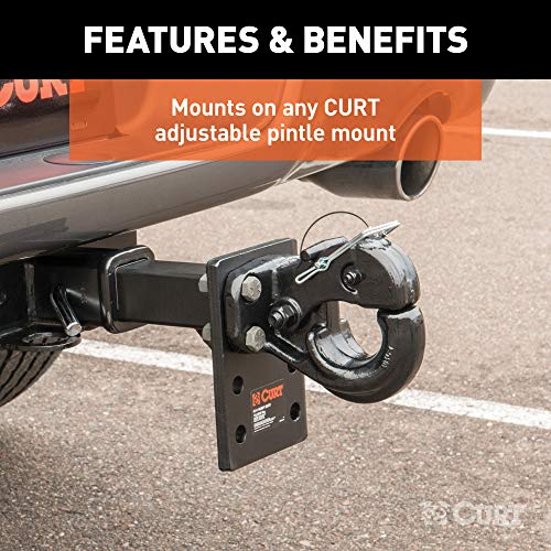 Curt خطاف سحب CURT 48215 بسعة 30,000 رطل، يناسب حلقة لونيتي 2-1/2 إلى 3 بوصة، يتطلب تركيب - Image 4