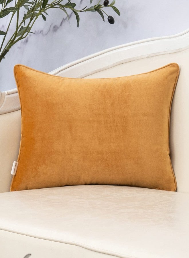 Yangest Orange Yellow Throw Pillow Cover Wavy Cushion Cover Modern Zippered Rectangular Pillowcase for Sofa Couch Bedroom Living Room Home, 12x20 Inch - Image 2