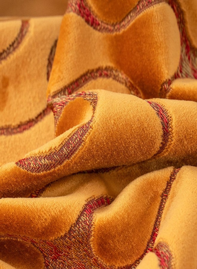 Yangest Orange Yellow Throw Pillow Cover Wavy Cushion Cover Modern Zippered Rectangular Pillowcase for Sofa Couch Bedroom Living Room Home, 12x20 Inch - Image 3