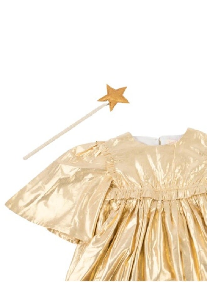 Meri Meri Gold Angel Dress Age 3-4  - Image 3