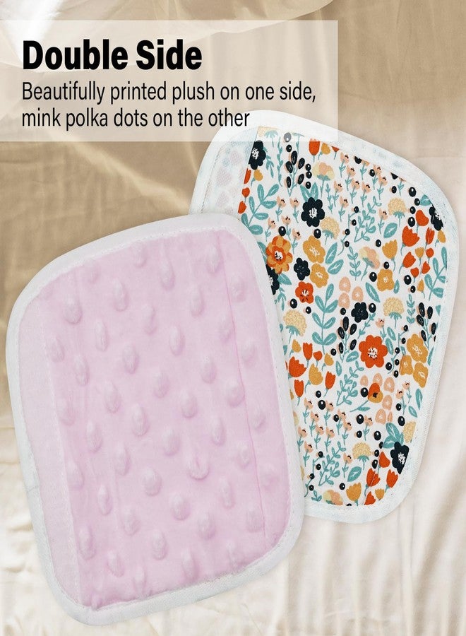 REFLYAWAY 2Pcs Baby Car Seat Neck Cover for Kids, Children Seat Belt Cushion Cute Cartoon Pattern, Comfortable Soft Belt Pads Cover Neck Support Travelling (Pink Flower) - Image 2