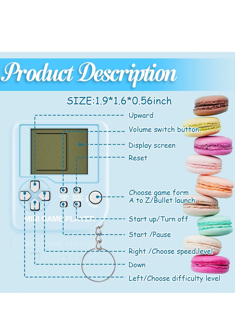 KASTWAVE - 6 Pieces Video Game Party Favors Mini Brick Game Toy Keychain Game Console - Image 1
