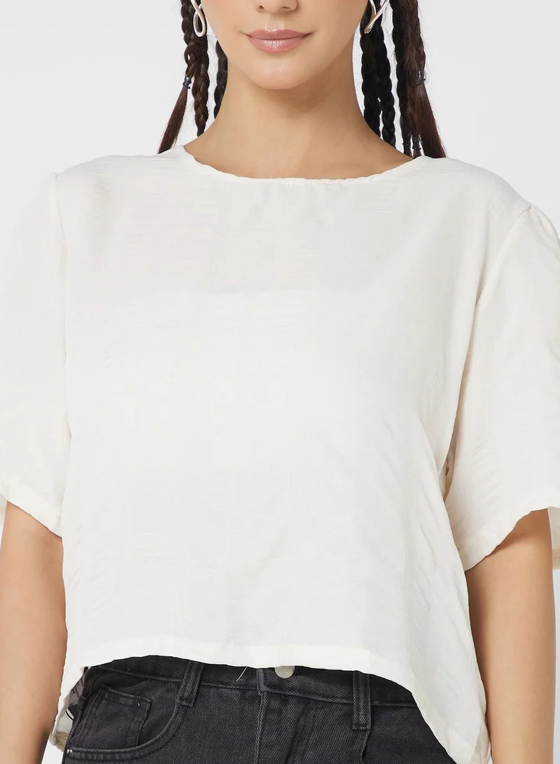 جينجر بلوزة بياقة دائرية