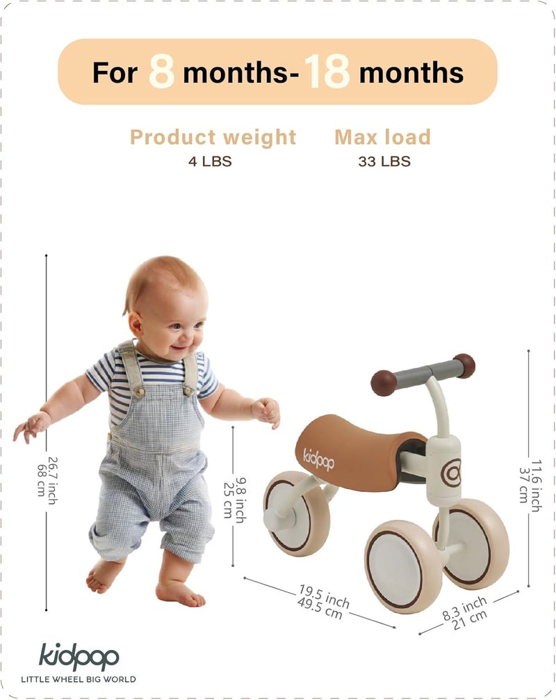 Kidpop دراجات التوازن كيدبوب BEE للمتعلمين الأوائل، دراجة الأطفال الصغار، دراجات الجري - Image 2