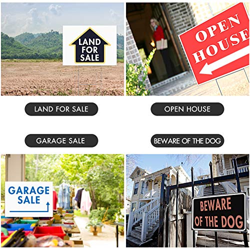 IKAYAS 10 Pack Blank Yard Signs with Stakes, Large Size 19 x 14 Inches White Garden Yard Signs Yard Sale Signs Corrugated Plastic Signs for Party Decorations,Garage Sale, Guidepost, Open House - Image 5