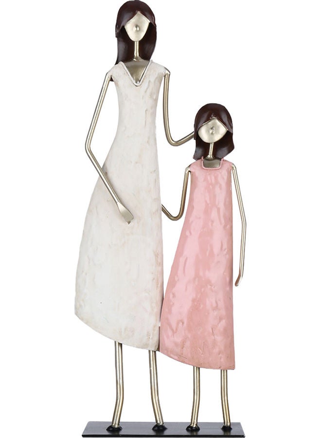 Generic Decorative Metal Mother and Daughter Statue Multicolour  - Image 1