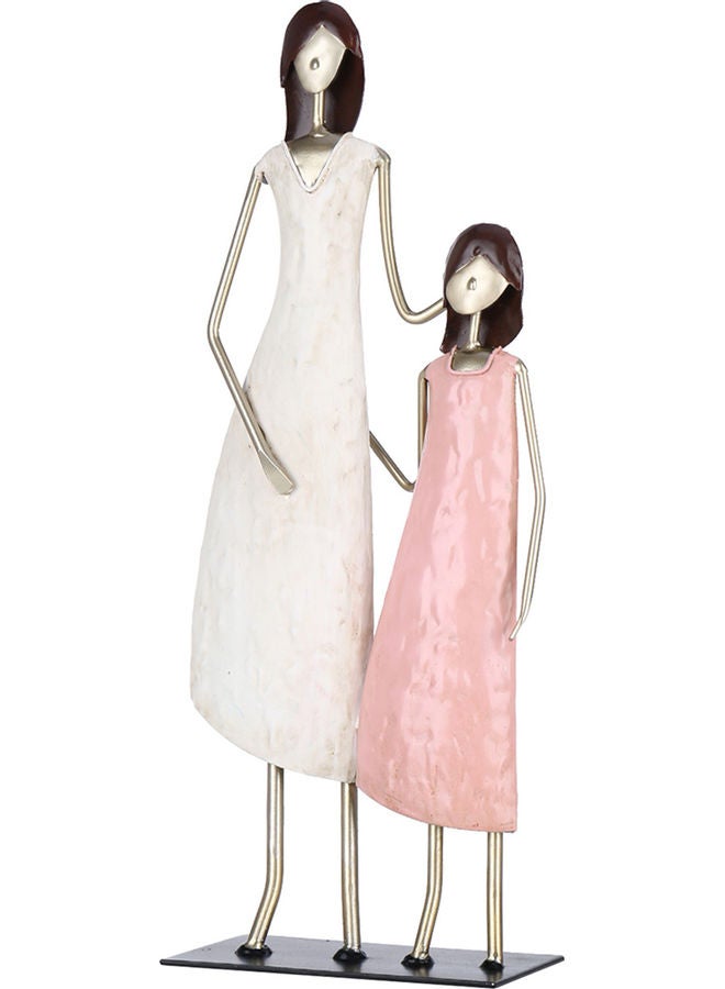 Generic Decorative Metal Mother and Daughter Statue Multicolour  - Image 5