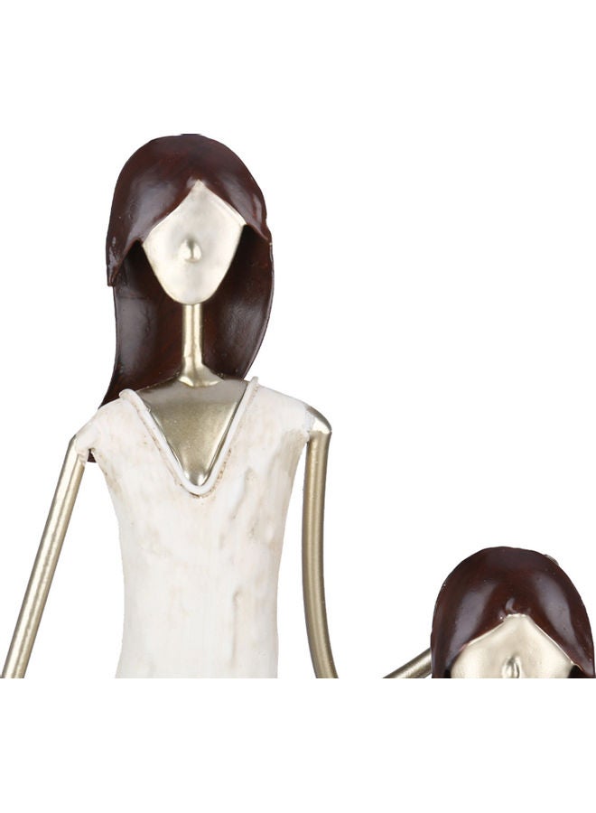 Generic Decorative Metal Mother and Daughter Statue Multicolour  - Image 2