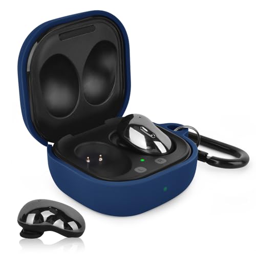 AIRSPO Silicone Case Compatible for Samsung Galaxy Buds 2 Pro/Galaxy Buds2/ Galaxy Buds Pro/Galaxy Buds Pro 2/ Galaxy Buds Live/Galaxy Buds FE Cases (Dark Blue) - Image 3