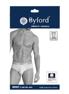 Mens Brief Cotton White
