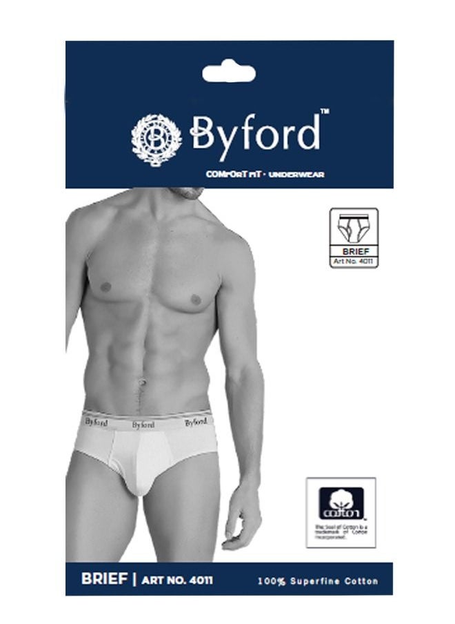 Byford - Mens Brief Cotton White - Image 1