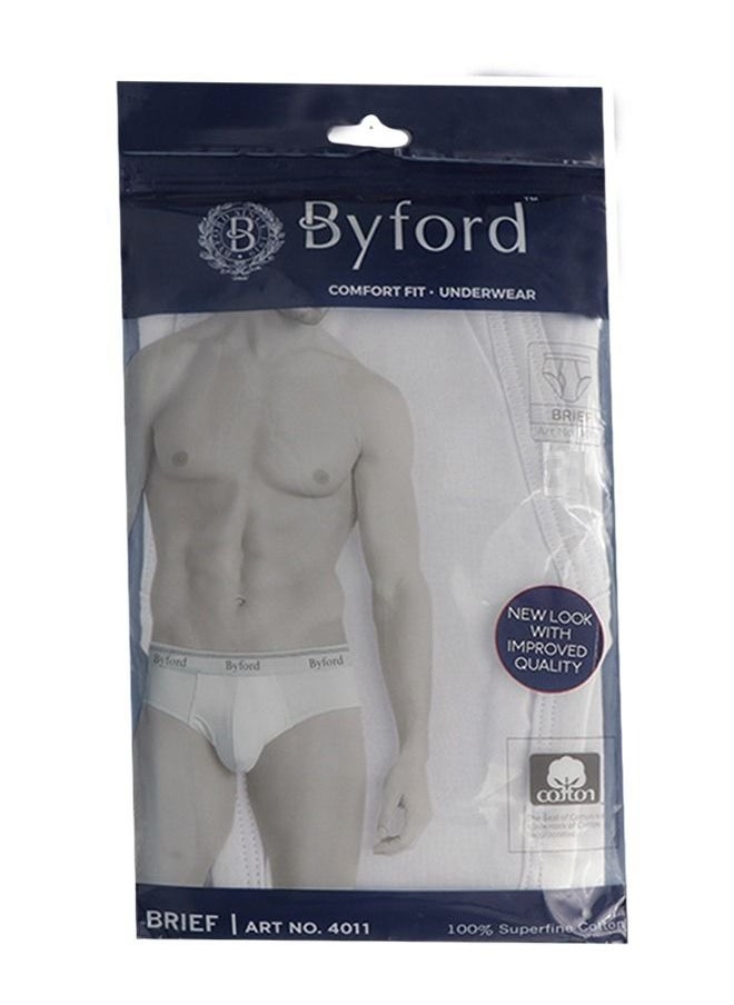 Byford - Mens Brief Cotton White - Image 1