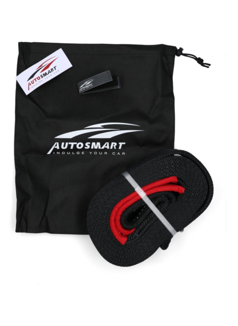 أوتو سمارت حزام سحب شديد التحمل للسيارات والشاحنات - أسود وأحمر، 3 بوصات × 30 قدمًا - Image 3