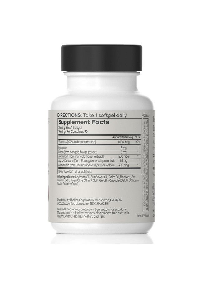 Shaklee شاكلية - كاروتوماكس - تركيبة متقدمة لصحة العين تحتوي على 6 كاروتينويد رئيسية - تدعم الرؤية - لوتين، زياكسانثين، بيتا كاروتين، أستازانتين - تعزز صحة البقعة - 90 كبسولة لينة - Image 2