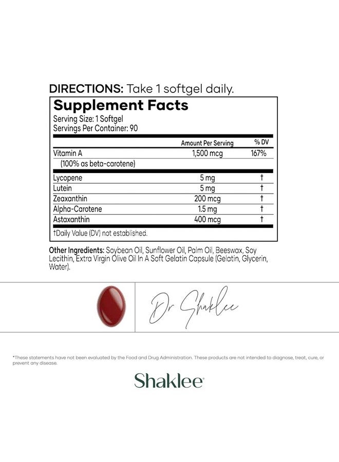 Shaklee شاكلية - كاروتوماكس - تركيبة متقدمة لصحة العين تحتوي على 6 كاروتينويد رئيسية - تدعم الرؤية - لوتين، زياكسانثين، بيتا كاروتين، أستازانتين - تعزز صحة البقعة - 90 كبسولة لينة - Image 3