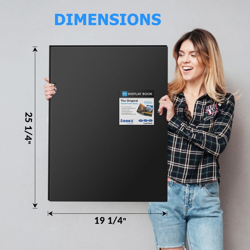 Sooez Heavy Duty Binder with Plastic Sleeves 18"x24", Portfolio Folder with 30 Clear Sheet Protectors, Display 60 Pages, Presentation Book for Artwork, Sheet Music, Document - Image 2