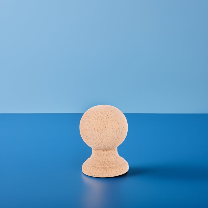 3pcs Unfinished Wood Finials DIY Crafts Bed Post Finials Staircase Finials Decorative Finials Hardwood Finial for Round Wood Bun Foot - Image 2