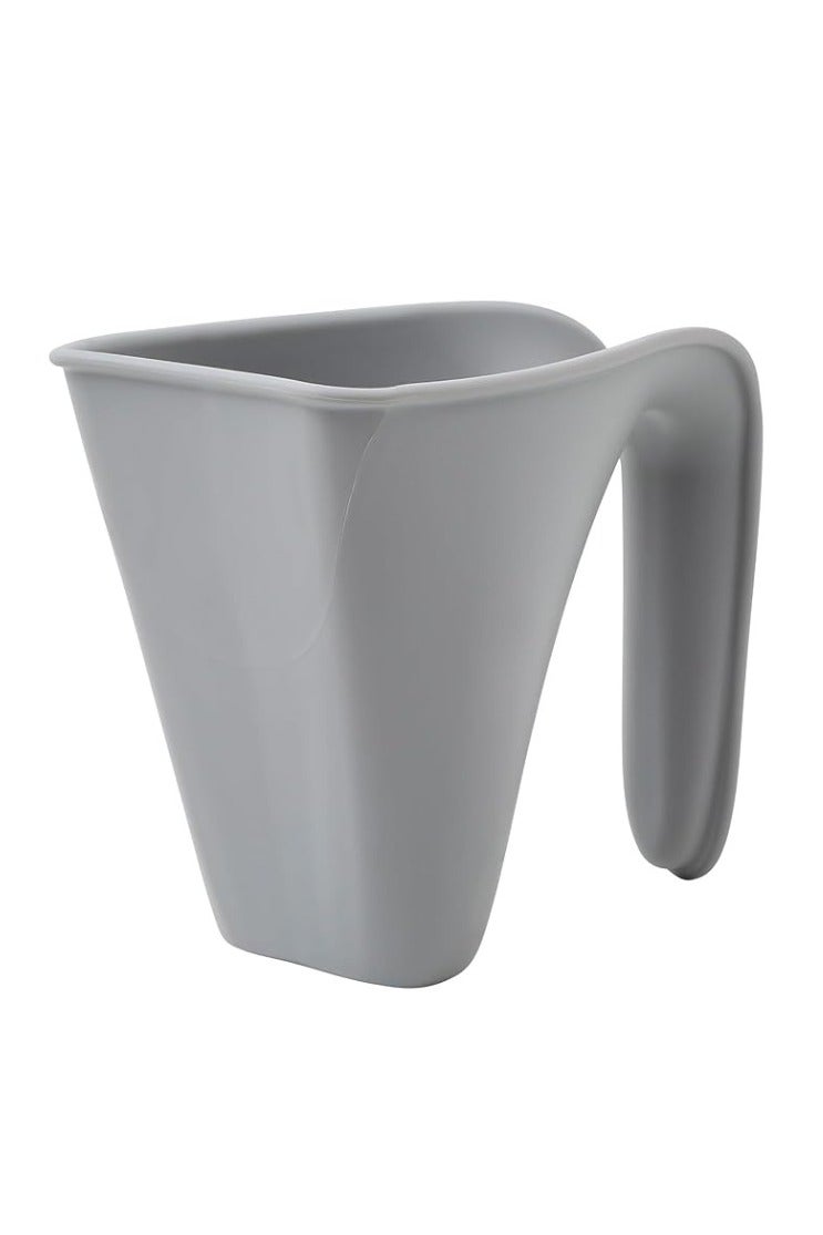Shnuggle Shnuggle Bath Rinse Jug | Soft Rim Baby & Toddler Shampoo Rinser | Bath Hair Rinsing Cup | Hair Wash Jug with Handle | Essential Bath Accessories | (Pebble Grey) - Image 1