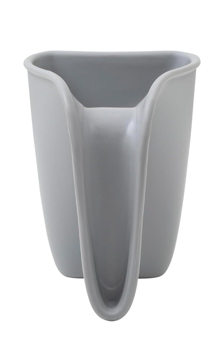 Shnuggle Shnuggle Bath Rinse Jug | Soft Rim Baby & Toddler Shampoo Rinser | Bath Hair Rinsing Cup | Hair Wash Jug with Handle | Essential Bath Accessories | (Pebble Grey) - Image 2