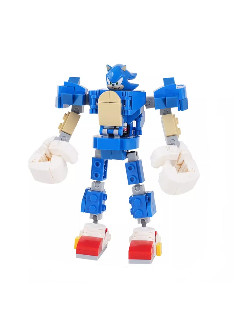 Children's Self-assembly Small Particle Toy Building Blocks Sonic Mecha + Minifigure Model Handmade Creative Puzzle Toys - Image 1