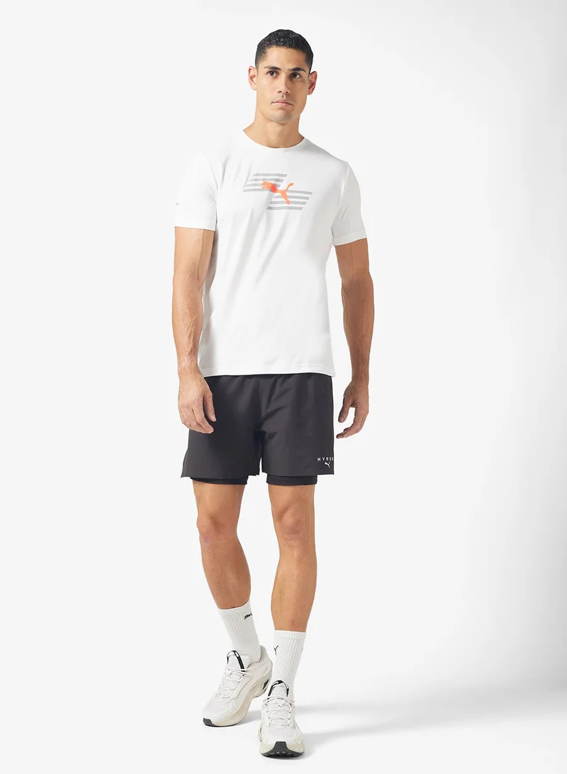 PUMA puma white Hyrox Poly Graphic T-Shirt for Men | Best Price UAE