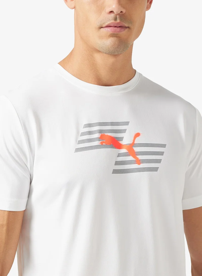 PUMA puma white Hyrox Poly Graphic T-Shirt for Men | Best Price UAE