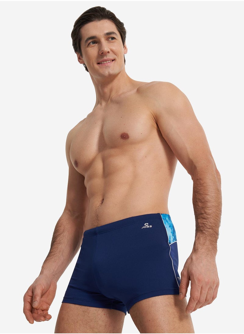 Joss Joss Men's Swimming Trunks-Shorts Blue/Light Blue – Recycled Polyester, Chlorine-Resistant, Adjustable Waistband, Comfortable and Durabl6  - Image 1