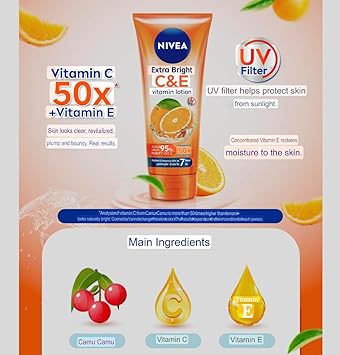 Nivea لوشن نيفيا إكسترا برايت فيتامين C و E 320 مل - Image 3