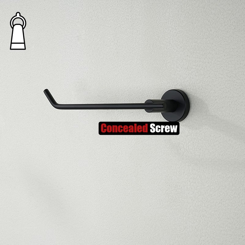 JQK JQK Black Hand Towel Bar  Stainless Steel Towel Ring for Bathroom  9 Inch Necklace Holder Matte Black Wall Mount Left Hand  TR101-PB  - Image 4