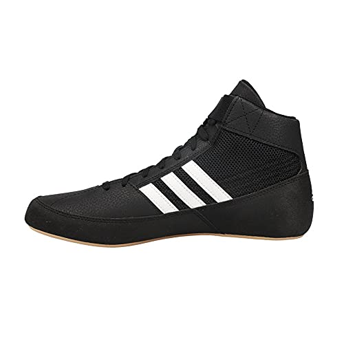 adidas Men's HVC Wrestling Shoes, Black/White/Iron Metallic, 11 - Image 4
