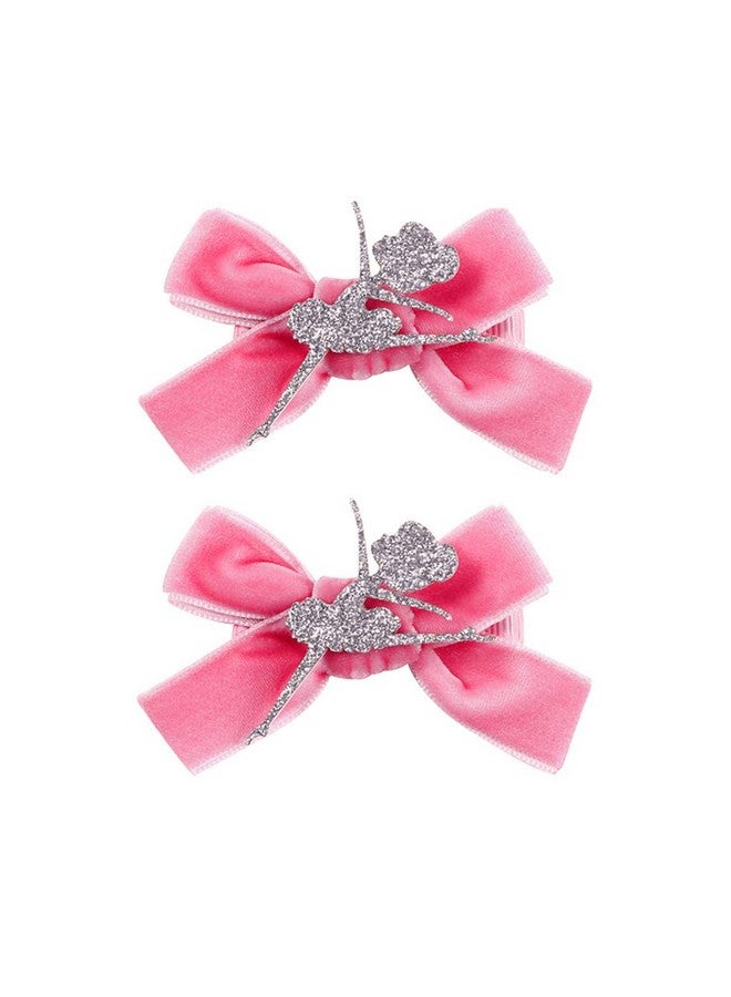 BBTDIN Ballet Dance Hair Clips Ballet Girls Hairpin Girl Dance Hairclips Hair Pin Jbc37 (Silver Dance Girlpink Bow) - Image 1