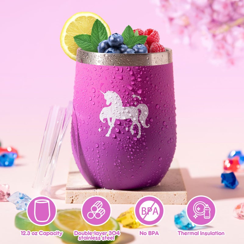 Tacobear Tacobear Unicorn Gifts for Girls Toys 6 7 8 9 10 Years  11pcs with Light up Star Pillow Plush Diary Tumbler Headband Mirror Comb  Birthday Christmas Teen Kid Girl Gift Unicorn Toys Aged 6+  - Image 5