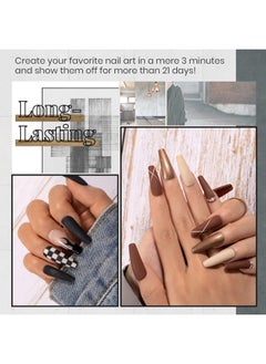 beetles Gel Polish Beetles 23Pcs New Year Gel Nail Polish Set with Base Gel Glossy Matte Top Coat, Gray Brown Burgundy Red Purple Glitter Gel Polish Set Soak Off Uv Gel Nail Kit for Women Industrial Wave Collection  - Image 5