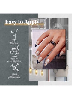 beetles Gel Polish Beetles 23Pcs New Year Gel Nail Polish Set with Base Gel Glossy Matte Top Coat, Gray Brown Burgundy Red Purple Glitter Gel Polish Set Soak Off Uv Gel Nail Kit for Women Industrial Wave Collection  - Image 4