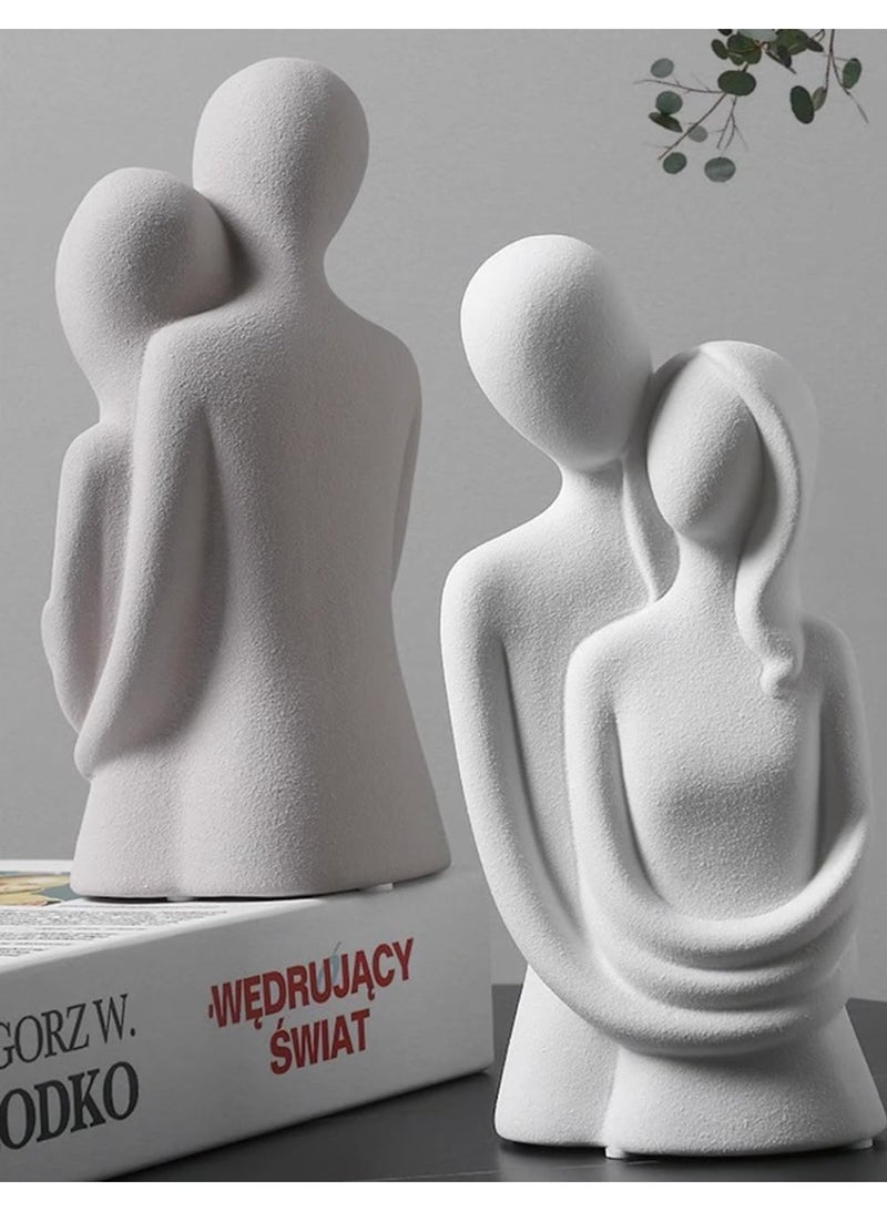 Couple Statue | "Thinking" Figurine Made Of Durable Resin | Small Home Decor Pieces For Living Room | Tabletop Art (Height 11 Cm) - Image 3