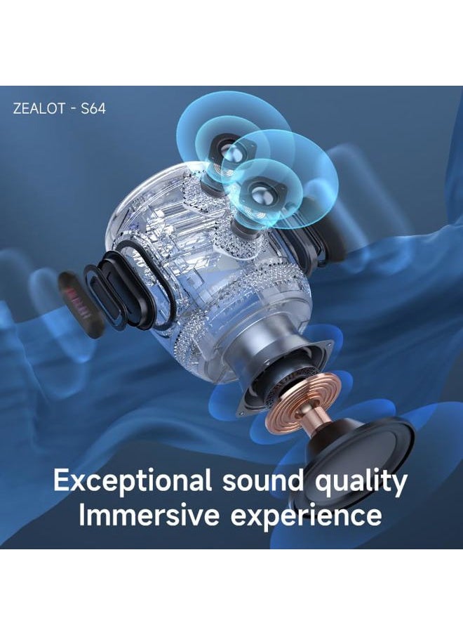 Zealot - Zealot Bluetooth Speakers,360° Surround 75W Portable IP67 Wireless Bass Boost Loud Speakers with Subwoofer,Bluetooth 5.3 Stereo Dual Pairing Speakers,Lights,30H Playtime for Home,Party,Gift (Upgraded) - Image 1