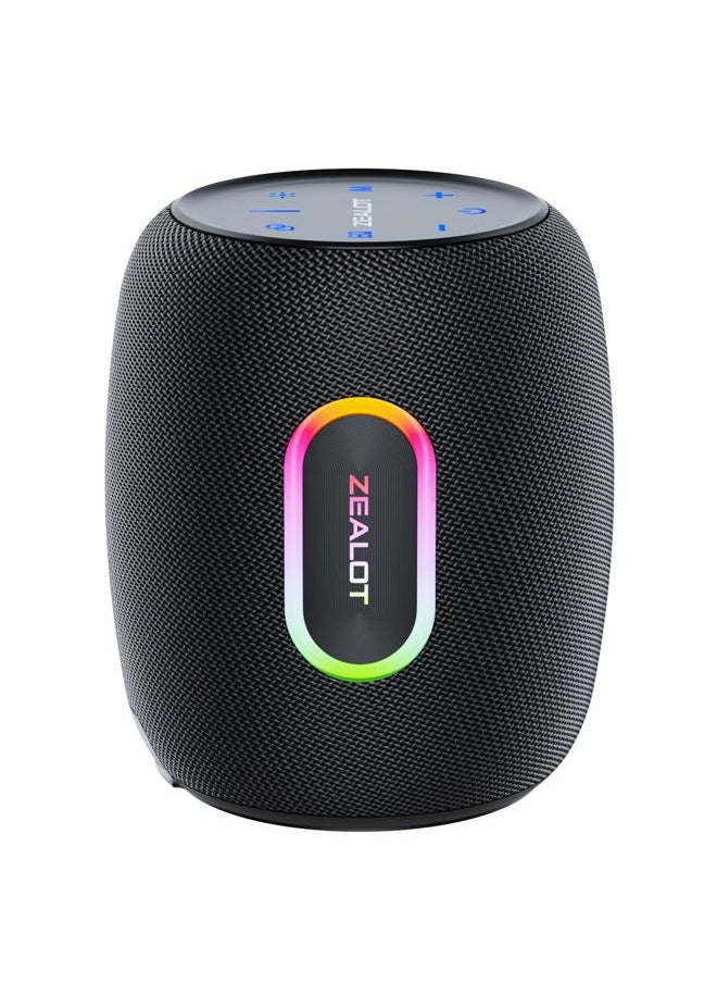 Zealot - Zealot Bluetooth Speakers,360° Surround 75W Portable IP67 Wireless Bass Boost Loud Speakers with Subwoofer,Bluetooth 5.3 Stereo Dual Pairing Speakers,Lights,30H Playtime for Home,Party,Gift (Upgraded) - Image 1