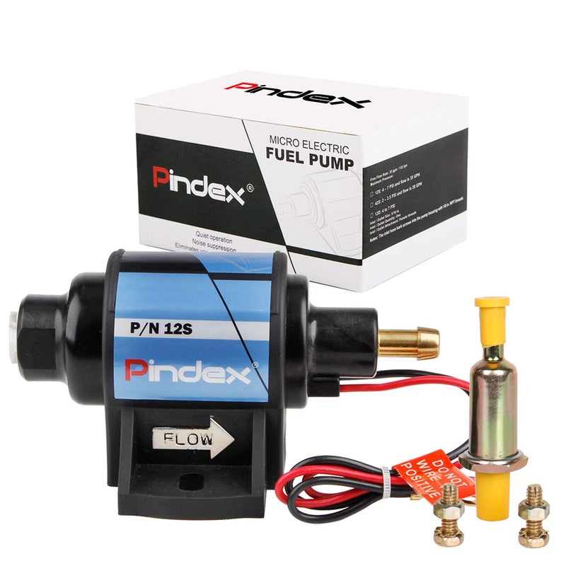Pindex 12s Fuel Pump Electric Gasoline Fuel Pump 47 PSI 35 GPH 516 inch Inlet Outlet Universal SelfPriming Pump - Image 3