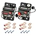 Bolipoeq 200Amp Circuit Breaker DC 12V48V for Marine Boat Trolling Motor Automotive RV Trailer Car Solar System Battery Disconnect with Manual Reset Switch IP67 Waterproof Pack of 2 - Image 2