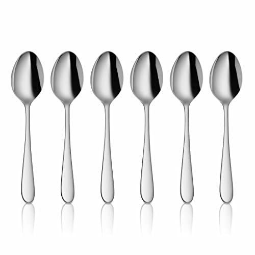 Shri & Sam Stainless Steel Jasmine Desert Spoon,6 Pieces - Image 1