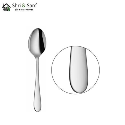 Shri & Sam Stainless Steel Jasmine Desert Spoon,6 Pieces - Image 3