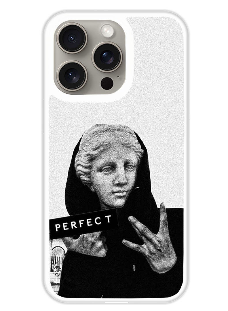 Theodor غطاء حماية لجهاز آبل آيفون 15 برو ماكس مثالي (حافة بيضاء) - Image 1